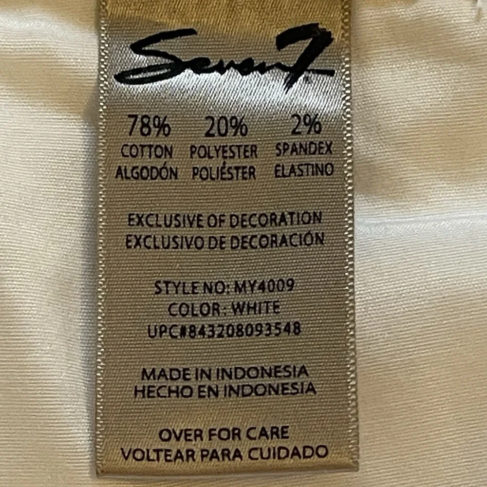 Seven7 white stretch